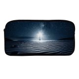 yanfind Pencil Case YHO Night Starry Sky Light Desert Sand Dunes Zipper Pens Pouch Bag for Student Office School