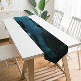 Yanfind Table Runner Moai Statues Easter Island Moon Stars Night Sky Everyday Dining Wedding Party Holiday Home Decor