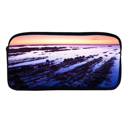 yanfind Pencil Case YHO Romain Guy Fitzgerald Marine California USA  Beach Rocks Sunset Purple Sky Zipper Pens Pouch Bag for Student Office School