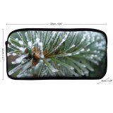 yanfind Pencil Case YHO Winter Stem Plant Branch Leaf Twig Meadow Plants Seasons Macro Grass Snow Zipper Pens Pouch Bag for Student Office School