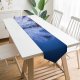 Yanfind Table Runner Glen Sinclair Reine Lofoten Islands Snow Mountains Glacier Reflection Village Norway Everyday Dining Wedding Party Holiday Home Decor
