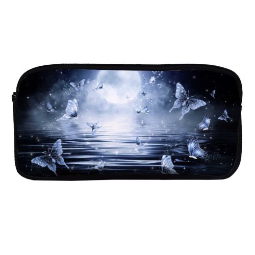 yanfind Pencil Case YHO Graphics CGI Fantasy Butterflies   Night Dark Fairy Tale Zipper Pens Pouch Bag for Student Office School