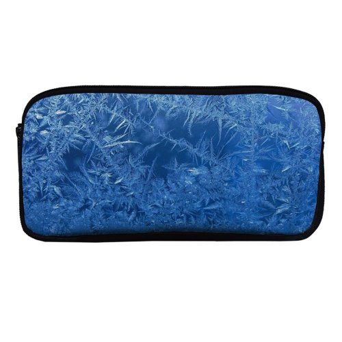 yanfind Pencil Case YHO Winter Frost Sky  Electric Frost Azure Winter Freezing Cobalt Zipper Pens Pouch Bag for Student Office School