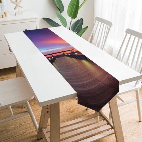 Yanfind Table Runner Anek Suwannaphoom Wooden Pier Bridge Sunset Horizon Resort Dawn Vacation Holidays Phuket002 Everyday Dining Wedding Party Holiday Home Decor
