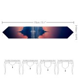 Yanfind Table Runner Grafixart Mont SaintMichel Sunset Twilight Dawn Reflection Normandy France Everyday Dining Wedding Party Holiday Home Decor