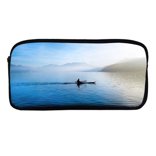 yanfind Pencil Case YHO Romain Guy Annecy Feeds Kayak France Lake Glider Sailor River Waterfront Mountains Zipper Pens Pouch Bag for Student Office School