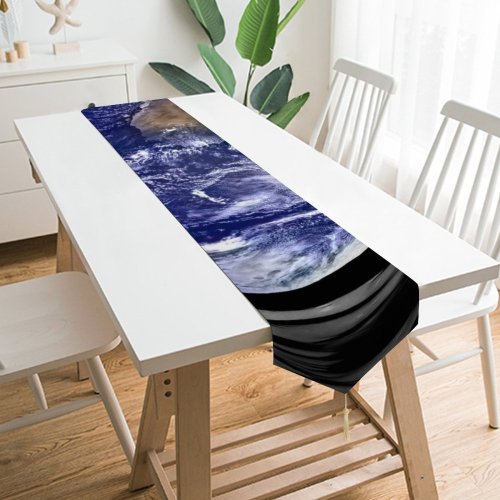 Yanfind Table Runner Space Earth Lunar Reconnaissance Orbiter Camera Everyday Dining Wedding Party Holiday Home Decor