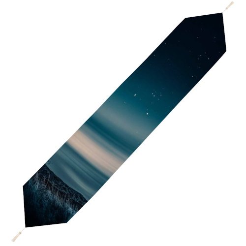 Yanfind Table Runner Grafixart Aurora Borealis Night Sky Stars Landscape Starry Sky Everyday Dining Wedding Party Holiday Home Decor