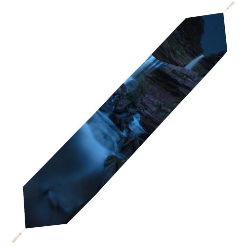 Yanfind Table Runner Gerald Berliner Kaaterskill Falls Waterfall Night York USA Everyday Dining Wedding Party Holiday Home Decor