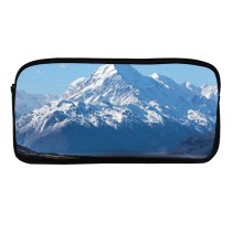 yanfind Pencil Case YHO Oliver Buettner Mount Cook Zealand Aoraki National Park  Peak Snow Covered Zipper Pens Pouch Bag for Student Office School