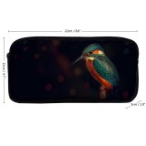 yanfind Pencil Case YHO Hmetosche Black Dark Kingfisher Bird Wildlife Dark Closeup Bird Tree Branch Zipper Pens Pouch Bag for Student Office School