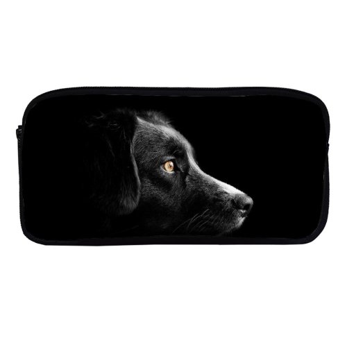 yanfind Pencil Case YHO Randy Rodriguez Black Dark Dog Cute Puppies Dark AMOLED Zipper Pens Pouch Bag for Student Office School