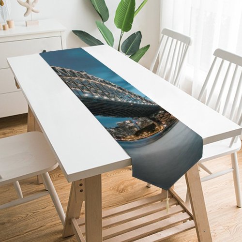 Yanfind Table Runner Sydney Harbour Bridge Milsons Point Australia Cityscape River Night Lights Sky Everyday Dining Wedding Party Holiday Home Decor
