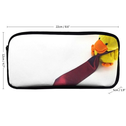 yanfind Pencil Case YHO Tie Duck Fashion Knot Necktie Ducks Cloth Comp Stuffed Accessory Plush Geese Zipper Pens Pouch Bag for Student Office School