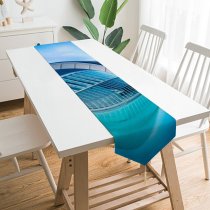 Yanfind Table Runner William Warby City Sciences Valencia Spain Pool Hour Sky Evening Reflection Everyday Dining Wedding Party Holiday Home Decor