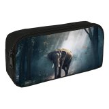yanfind Pencil Case YHO Sasin Tipchai Elephant Forest Daylight Woods Zipper Pens Pouch Bag for Student Office School