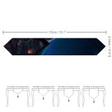 Yanfind Table Runner Carles Marsal Fantasy Witch Fox Wild Starry Sky Twilight Night Time Digital Everyday Dining Wedding Party Holiday Home Decor