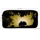 yanfind Pencil Case YHO  Desipris  Flying Bird Sunset Trees Silhouette Scenic Evening Dawn Zipper Pens Pouch Bag for Student Office School