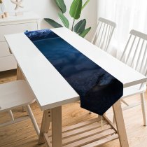 Yanfind Table Runner James Donovan Lake Minnewanka Banff National Park Mountains Landscape Canada Everyday Dining Wedding Party Holiday Home Decor