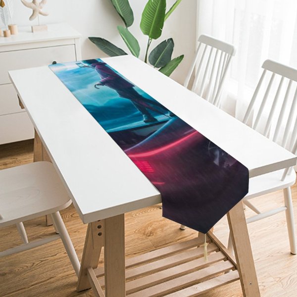Yanfind Table Runner Vitaliy Art Sci Fi Spaceship Alien Flying Saucer UFO Everyday Dining Wedding Party Holiday Home Decor