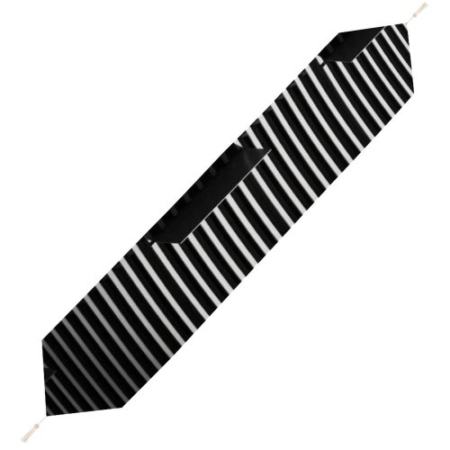 Yanfind Table Runner Mitchell Luo Architecture Building Grayscale Lines Texture Stripes Everyday Dining Wedding Party Holiday Home Decor