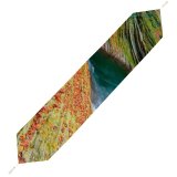 Yanfind Table Runner Jean Philippe Delobelle River Autumn Foliage Stream Savoie France Rocks Everyday Dining Wedding Party Holiday Home Decor