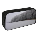 yanfind Pencil Case YHO Winter Winter Natural Atmospheric Landscape Sky  Snow Shore Tree Frost Lake Zipper Pens Pouch Bag for Student Office School