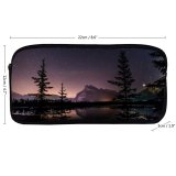 yanfind Pencil Case YHO Peter Kieren Mount Rundle Nightscape Banff National Park Reflection Starry Sky Zipper Pens Pouch Bag for Student Office School