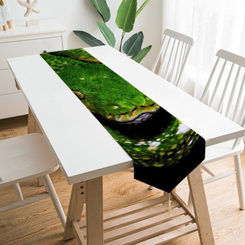 Yanfind Table Runner Black Dark Tree Python Snake Python Drops Dark Everyday Dining Wedding Party Holiday Home Decor