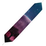 Yanfind Table Runner Space Lone Tree Planet Surreal Night Silhouette Starry Sky Everyday Dining Wedding Party Holiday Home Decor