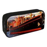 yanfind Pencil Case YHO Vehicle Sailboat Ship Vessel Boat Sailing Ship Clyde Anchor Fishing Newport Watercraft Zipper Pens Pouch Bag for Student Office School
