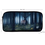 yanfind Pencil Case YHO Oliver Henze Fantasy Hirsch Wild Woods Forest Tall Trees Foggy Zipper Pens Pouch Bag for Student Office School
