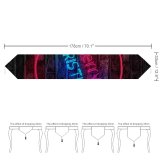 Yanfind Table Runner Jameel Hassan Celebrations Christmas Merry Neon Brick Wall Dark Colorful Everyday Dining Wedding Party Holiday Home Decor
