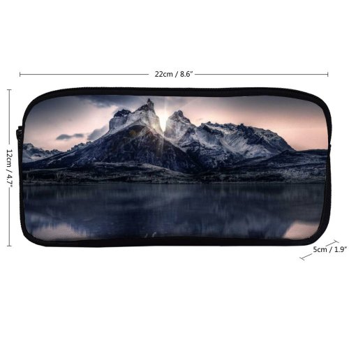 yanfind Pencil Case YHO Grafixart  Sunlight Lake Reflection Morning Sunrise Zipper Pens Pouch Bag for Student Office School