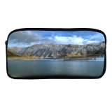 yanfind Pencil Case YHO Winter Highland Scenery Lake Natural Spring Landscape Ripples Sky   Boise Zipper Pens Pouch Bag for Student Office School