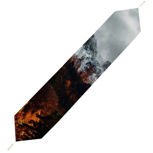 Yanfind Table Runner Alps Autumn Mountains Forest Wilderness Landscape Switzerland Everyday Dining Wedding Party Holiday Home Decor