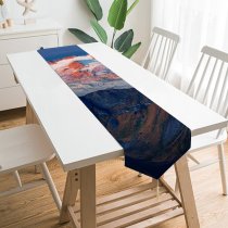 Yanfind Table Runner Vincentiu Solomon Marmolada Glacier Italy Mountain Range Snow Covered Landscape Peaks Tourist Everyday Dining Wedding Party Holiday Home Decor