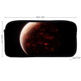yanfind Pencil Case YHO Space Planet Burning Space Exploration Dark Zipper Pens Pouch Bag for Student Office School