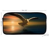 yanfind Pencil Case YHO Gerd Altmann Seagull Birds Sunset Reflection Flying Bird Zipper Pens Pouch Bag for Student Office School