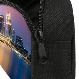 yanfind Pencil Case YHO Romain Guy Singapore Cityscape Buildings Skyscrapers Reflection Night City Lights Colorful Zipper Pens Pouch Bag for Student Office School