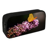 yanfind Pencil Case YHO Flowers Fritillaries Butterfly Flowers Selective Focus  Closeup Zipper Pens Pouch Bag for Student Office School