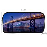 yanfind Pencil Case YHO GoMustang Bay   Francisco–Oakland Bay  Night City Lights Urban Zipper Pens Pouch Bag for Student Office School