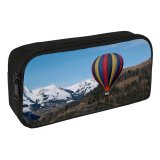 yanfind Pencil Case YHO Winter Sky Vehicle Balloon Ballooning  Sky Hot  Fly  Landforms Zipper Pens Pouch Bag for Student Office School