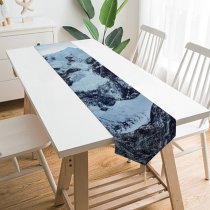Yanfind Table Runner Oliver Buettner Mount Cook Peak Snow Covered Mountains Zealand Everyday Dining Wedding Party Holiday Home Decor