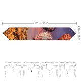 Yanfind Table Runner Talip ÇETİN Hot Air Balloons Cappadocia Golden Hour Rock Formations Town Tourist Everyday Dining Wedding Party Holiday Home Decor