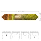 Yanfind Table Runner Skitterphoto Woodland Forest Trees Road Fallen Leaves Greenery Woods Sunshine Pathway Scenery Everyday Dining Wedding Party Holiday Home Decor