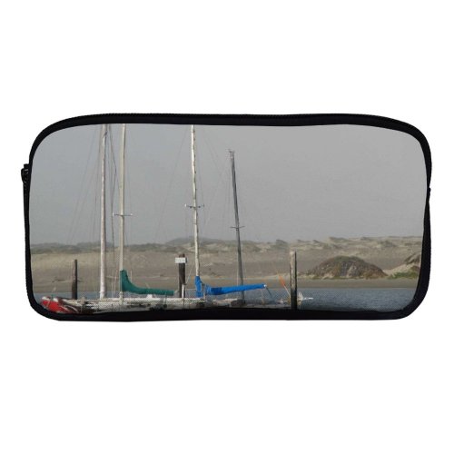 yanfind Pencil Case YHO Watercraft Ocean Transportation Mast Sailboat Sail Boat Vehicle Ship Sailboat Calm Morro Zipper Pens Pouch Bag for Student Office School
