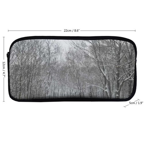 yanfind Pencil Case YHO Images Land Flowers Snow Wallpapers Plant Outdoors Tree  States Winter Forest Zipper Pens Pouch Bag for Student Office School