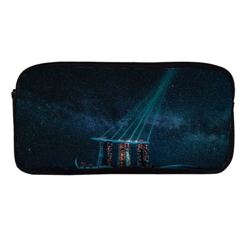 yanfind Pencil Case YHO Pang Yuhao Marina Bay Sands Singapore  Night  City Lights Reflection Zipper Pens Pouch Bag for Student Office School