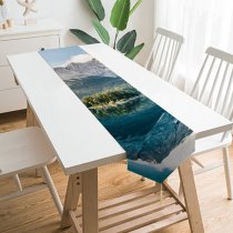 Yanfind Table Runner Mike Palmowski Lake Mountains Forest Reflection Scenery Grainau Deutschland Everyday Dining Wedding Party Holiday Home Decor